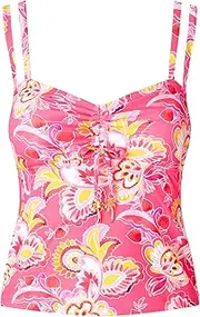 [Joe Browns] Women's Recycled Content Bright Paisley Floral Double Strap Tankini Top