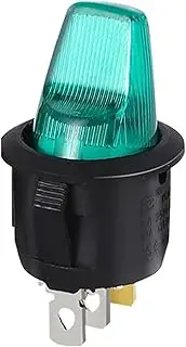 MGTCAR 10PCS Rocker Switch ON-Off 12V LED Illuminated Lamp with Specail Button Toggle Switches for Auto Car Motor(Green,220V)