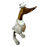 Willow & Silk Handcrafted Duck Figurine/Ornament Welcome Sign Home Decor 20x43cm