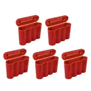 Powertron AA AAA CR123A Red Battery Holder Storage Case 5 Cases