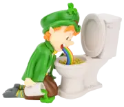 Tree Buddees Pot of Gold Funny St. Patrick's Day Leprechaun Decoration Figurine