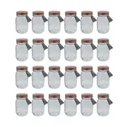24PK Glass & Co Olivia Glass Preserve Jar Food Storage Container Rose Gold 500ml