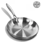 Stainless Steel Frying Pan NonStick Pan Fried Steak Uncoated Kitchen Cookware