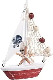 GREENADSCAPE Ornaments Sailboat Ornament Wood Sailboat Model Desktop Sailboat Sailing Boat Model Interior Decoration Sailboat Model Decoration Wooden Ship Craft Wooden Sailboat Decor