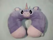 Pink Purple Unicorn Travel Neck Pillow