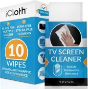 iCloth XL Screen Cleaning Wipes Lint-Free and Streak-Free..(10 XL Wipes)..B12