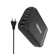 [GaN Tech] 160W 6-Port USB PD Charger 2USB-A+4USB-C Fast Charging Desktop Charging Station EU Plug US Plug for iPhone 15