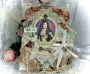 XL FRENCH LOUIS XIV VERSAILLE Antique Handmade Junk Journal,Mixed Media-KHATSART