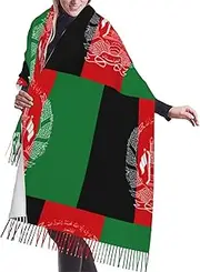 [DRTGEDS] Flag Of Afghanistan Scarfs For Women Fall Winter Scarves Pashmina Shawls And Wraps For All Season Christmas Gift