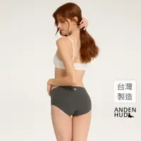 在飛比找蝦皮商城優惠-【Anden Hud】天氣心情．花邊高腰三角內褲(風暴灰-刺