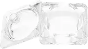 GRIRIW Glass Nail Cup Set with Lids for Acrylic Nails Manicure Kit Nail Dish Bowl