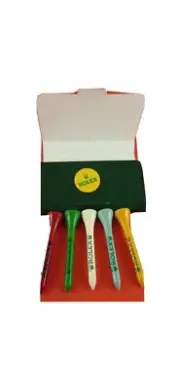 Authentic Rolex Set of 5 Wooden Golf Tees & Marker Holder Set