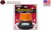 36 LED Amber Strobe Beacon Light Rooftop Mount Warning w/Cigarette Lighter
