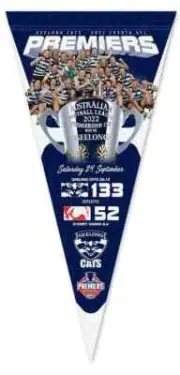 Geelong Cats 2022 AFL Premiers P2 Team Wall Pennant