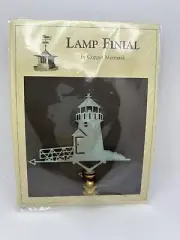 NWT Lamp Finial by Copper Mermaid, Lighthouse, Made in USA Concord NH, Verdigris