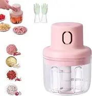Skypicnic Wireless Food Chopper,Electric Garlic Chopper Cordless, Skypicnic Meat Slicer,Effortless Chopping, Suitable for Onion, Garlic, Ginger, Chili, Fruit, Meat, Nuts, Etc (250ml)