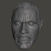 Black Adam Angry scowling custom head for 4" 6" 7" 12" DC Comics action figures