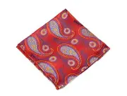 Lord R Colton Masterworks Pocket Square - Red Feather Peacock Silk - $75 New