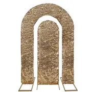2 Gold Big Sequin Wedding Arch Backdrop Stand Covers Wedding Events Party