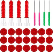 50Pcs Caulk Cap Silicone Caulk Sealing Cover with 4 Piercing Needles Caulking Tube Saver Cap Caulk Saver Cover Set for Sealing Preserving Caulking Tubes