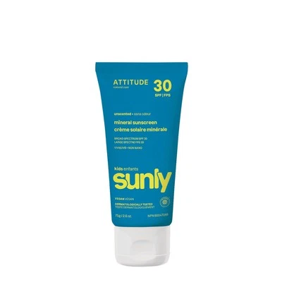ATTITUDE Mineral Sunscreen for Baby and Kids, EWG Verified, Broad Spectrum UVA/U
