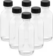 4OZ Small Glass Bottles with Lids and Funnels, 120Ml Boston round Glass Bottles,