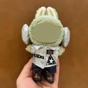 Labubu doll clothes 17cm canvas blind box pendant, first and second generation vinyl plush toy set——colour:LBB-36,height:17cm