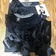 New Halloween Witch Accessory Kit Cuffs Choker And Headband