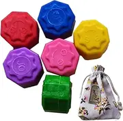2025 Korean Traditional Gonggi - 6PCS Stone Catching Game | Traditional Jack Gonggi | Stone Pebble Game Set with Vivid Colors| Hand-Eye Coordination Training Toy for Kids/Adults/Family/Travel Game