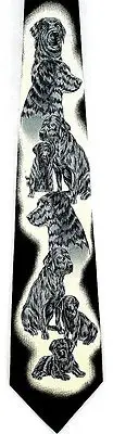 Black Labs Men's Neck Tie Dog Animal Labrador Retriever Pet Gift Black Necktie