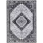 Extra Large Rugs 240x340cm Machine Washable Carpet Blue Boho Rug Charcoal Runner