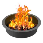 VEVOR Fire Pit Ring Round 44 Inch Outer Steel Liner DIY Campfire Ring Firepit