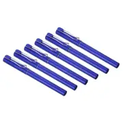 12Pcs 5.7" 0.5 mm Fine Point Black Ink Gel Pens Roller Ball Pen Blue Silver