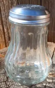 Glass Parmesan Shaker 4.25" Tall Anchor Hocking. New no box.