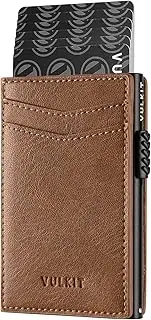 [VULKIT] Card Holder Pop Up Cards Slim Leather Wallet RFID Protection Up to 11 Cards Card Case