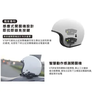 MUFU 機車行車記錄器 V70P 前後雙錄鏡頭 1080P WIFI GPS 主機防水 贈64G記憶卡