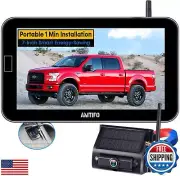 Magnetic Backup Camera Wireless Solar: Portable Auto Energy-Saving 7'' Zoom T