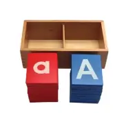 English Letters Board Lowercase and Uppercase Letter Wooden Children Language
