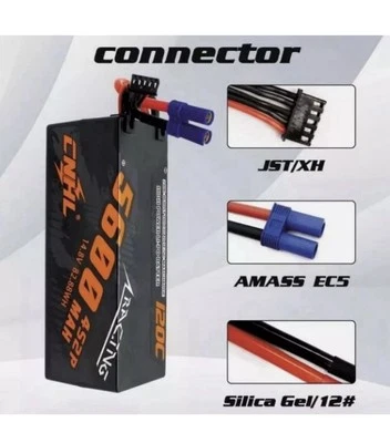 CNHL 4S Lipo Battery 5600MAH 14.8V 120C 4S Hard Case with EC5 Connector - New