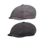 8 Panels Newsboy Flat Cap Peaky Blinders Baker Golf Driving Boy Mens Beret Hat