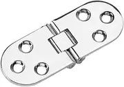 80 * 30mm Backflap Hinge Zinc Alloy Mini Hinges Round Edge Furniture Flip Tray Hinge for Cabinet Closet Desk Folding Table(Silver)