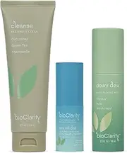 bioClarity Vegan Face Wash, Toner & Eye Gel Set (3 Piece) | Contains Cleanse, Dewy Dew & Eye Will Chill | Wake Up Refreshed | Effective & Gentle Plant-Based Formulas…