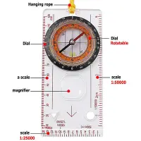 在飛比找Yahoo奇摩拍賣-7-11運費0元優惠優惠-比例尺指南針 戶外旅行求生用品 比例尺地圖指南針 指北針 帶