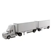 Diecast Masters 1:50 Peterbilt 579 UltraLoft Tractor With Trailer & Dolly Toy