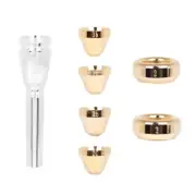 Professional Trumpet Mouthpiece System 1 Megatone Backbore + 4 Top Cups + 2 Rims