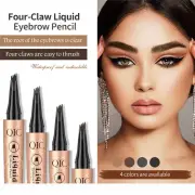 3D Waterproof Microblading Eyebrow Pencil Contouring Pen 4 Tipped precise Brow▪