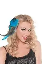 Peacock Feather Hair Clip Bird Animal Fancy Dress Up Halloween Costume Accessory