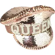 Queen Rose Gold Sequin Hat
