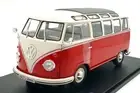 Solido 1/18 Scale Diecast 1813402 - 1962 Volkswagen T1 Samba - Red/White