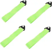 MUCKLILY 4pcs Racing Tow Strap Hook Fluorescent Trailer Belt for Car Exterior Decoration Bumper Tow Hook Compatible Various Vehicle Models Aesthetic Appeal